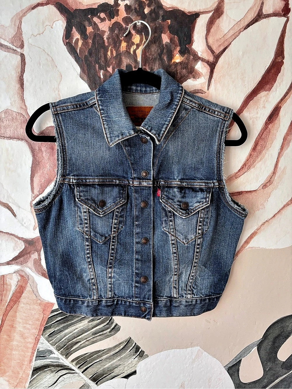 Levi's Denim Vest in Blue Size Medium